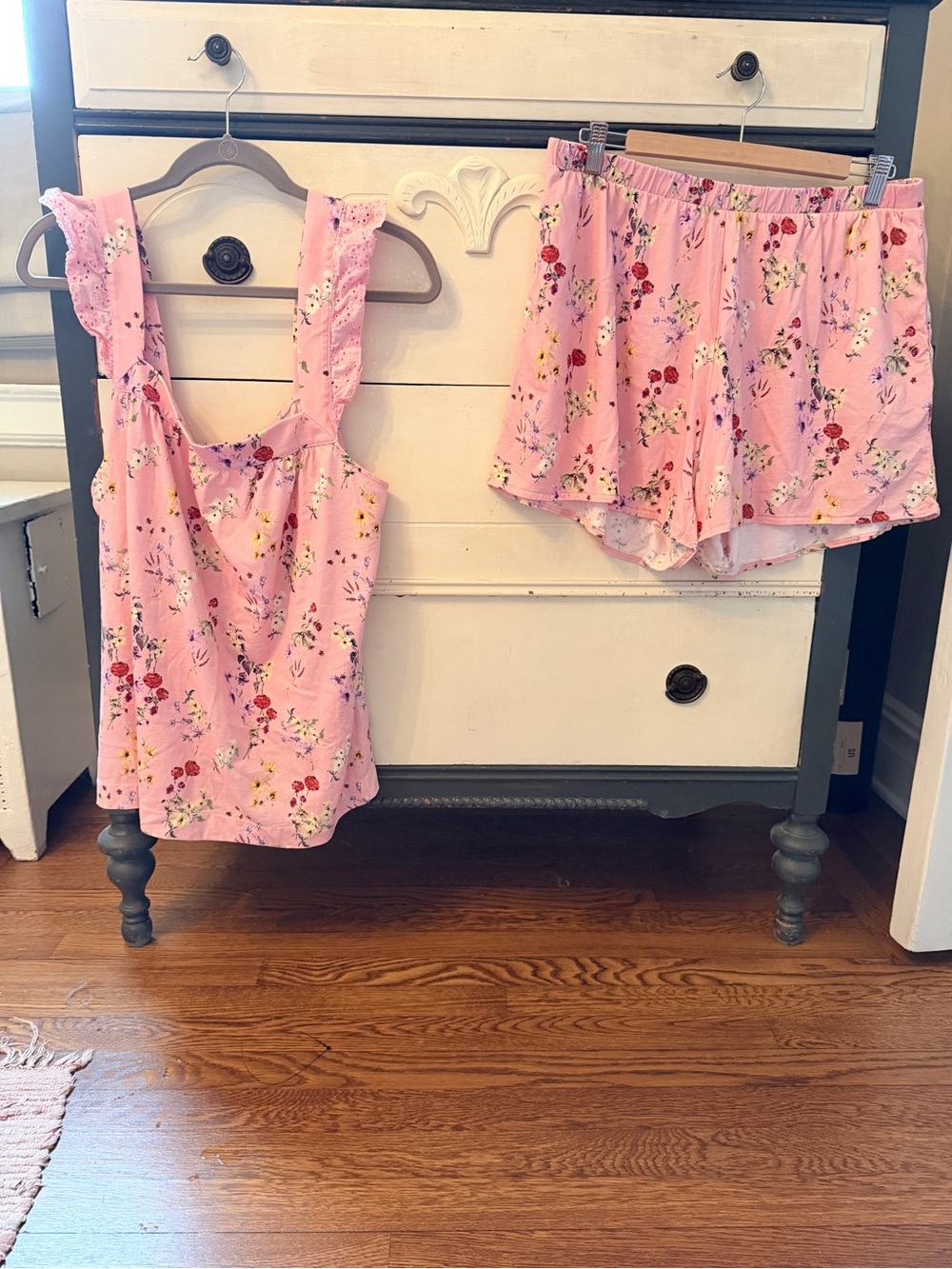 Fairy floral two-piece pajama shorty set XL